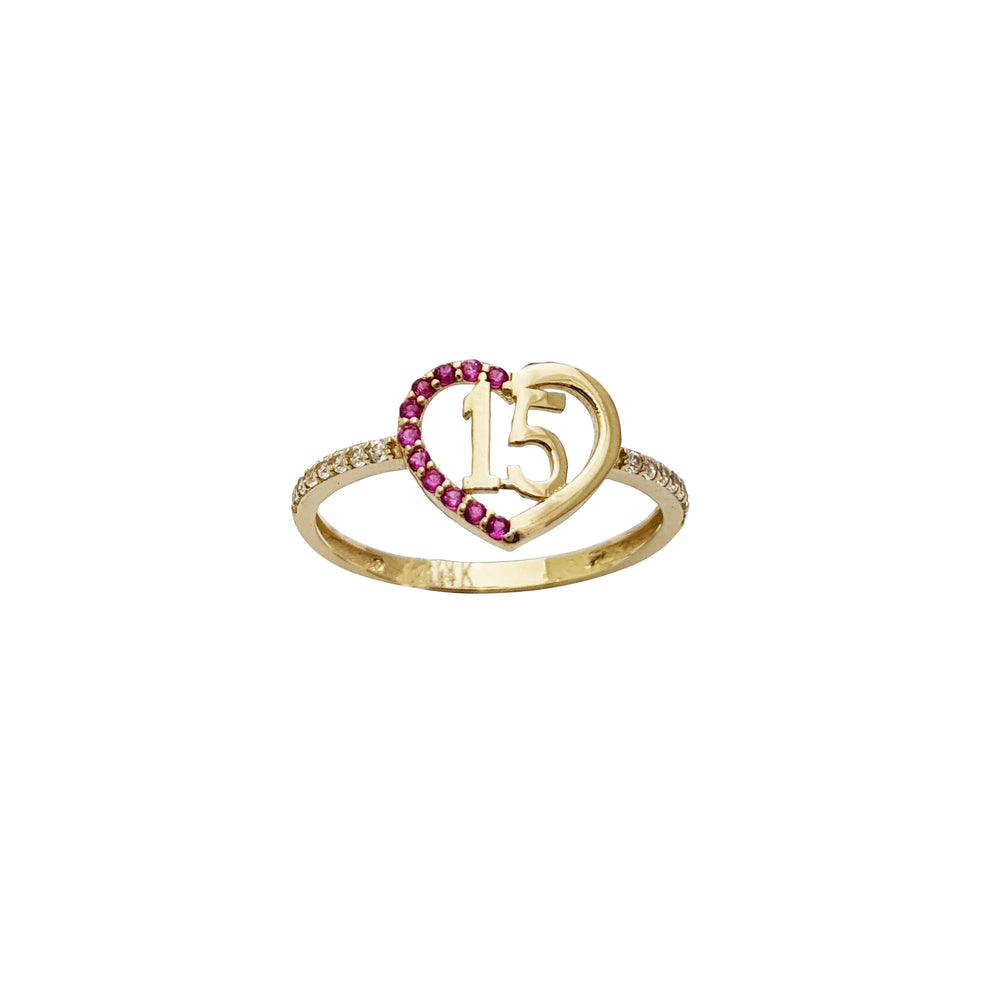 Heart 15 Birthday/ Quinceañera Ring (14k)