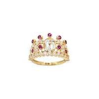 טבעת Quinceañera "15" של כתר הנסיכה (14K)