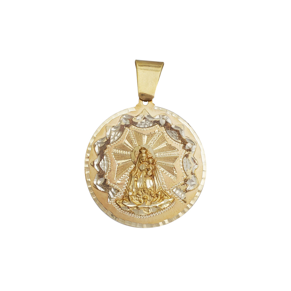 Two-Tone Caridad de Cobre Medallion Pendant (14K)