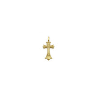Fleur De Lis Cross Pendant (18K) front - Popular Jewelry - New York