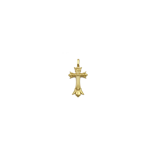 Fleur De Lis Cross Pendant (18K) front - Popular Jewelry - New York