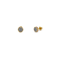 Boucles d'oreilles à lunette en grappe de diamants (14K)  Popular Jewelry New York