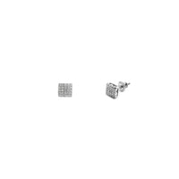 Diamond Pave Square Stud Earrings (14K) Popular Jewelry New York