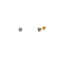 Алмаздық дөңгелек кластерлі акцент себетіне арналған сырғалар (14K) Popular Jewelry Нью-Йорк