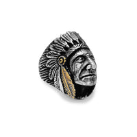 Indijas galvas antīkās mākslas priekšnieka gredzens (sudrabs)  Popular Jewelry NY