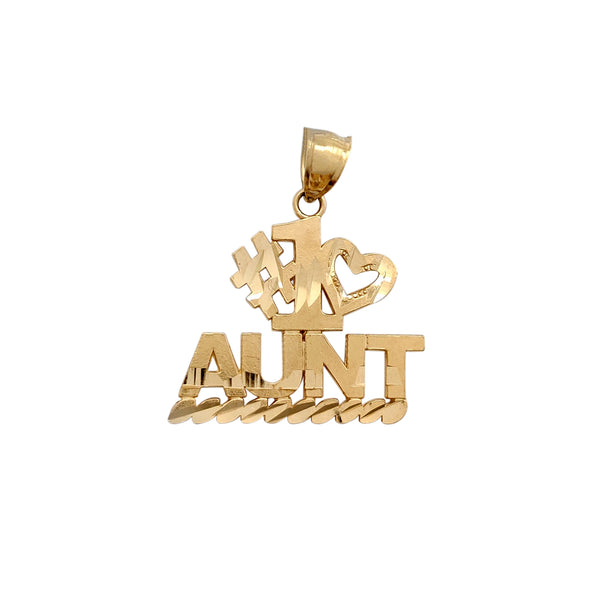 #1 Love Aunt Pendant (14K) Popular Jewelry New York