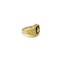 Masonski CZ prsten od crnog oniksa (14K) Popular Jewelry New York