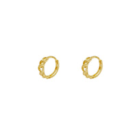 Open Curb Huggie Earrings (14K) Popular Jewelry New York