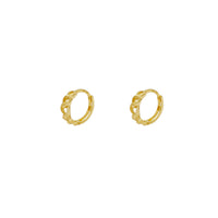 Boucles d'oreilles Huggie Curb ouvert (14K) Popular Jewelry New York