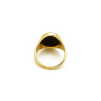 Ovalni prsten od crnog oniksa (14K) Popular Jewelry New York
