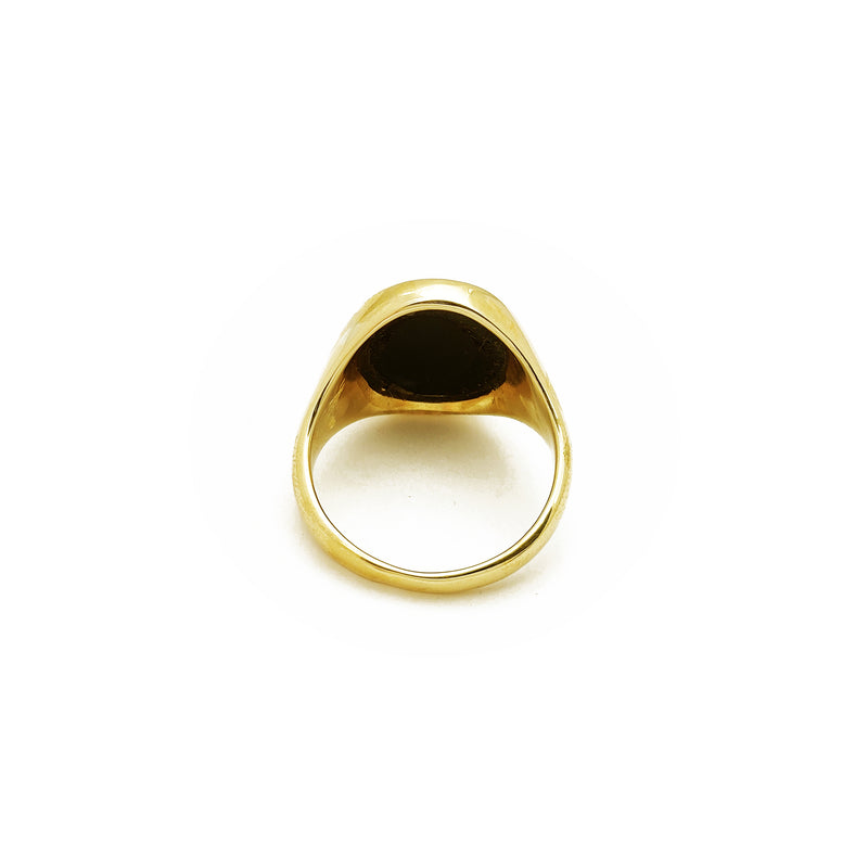 Oval Black Onyx Ring (14K) Popular Jewelry New York