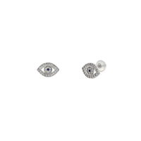 Pave Evil Eyes Stud Earrings (14K) Popular Jewelry Nûyork
