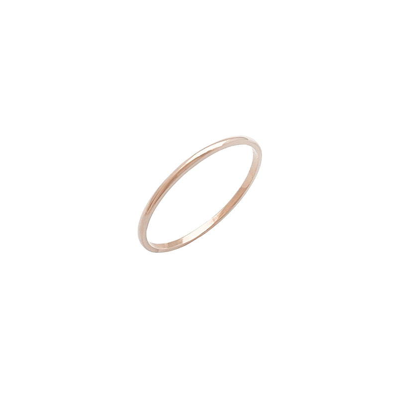 Rose Gold Comfort Fit Classic Slim Band Ring (14K) Popular Jewelry New York