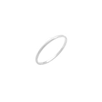 White Gold Comfort Fit Classic Slim Band Ring (14K) Popular Jewelry NY