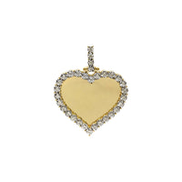 Diamond Invisible Heart piemiņas attēla kulons (10K) (14K) priekšā - Popular Jewelry - Ņujorka