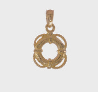 Textured Lifesaver with Rope Charm (14K)