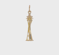 Seattle Space Needle 3D Pendant (14K) 360 - Popular Jewelry - New York