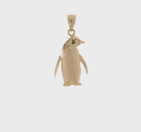 Glossy Textured Penguin Pendant (14K)