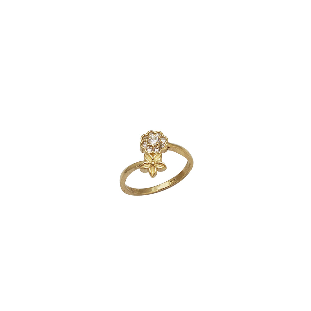 Star Flower Lady CZ Ring (14K)