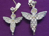 Iced-Out Baby Angel Mesh Back Pendant 10K - Lucky Diamond 恆福珠寶金行 New York City 169 Canal Street 10013 Jewelry store Playboi Charlie Chinatown @luckydiamondny 2124311180