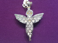 Iced-Out Baby Angel Mesh Back Pendant 10K - Lucky Diamond 恆福珠寶金行 New York City 169 Canal Street 10013 Jewelry store Playboi Charlie Chinatown @luckydiamondny 2124311180