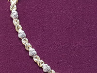 Duha ka tono X ♡ X ♡ Necklace - suwerte nga diamante