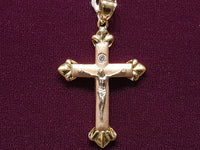 Tricolored Gold Jesus Crucifix Colgante 14K - Lucky Diamond 恆福 珠寶 金 行 New York City 169 Canal Street 10013 Bitxigintza Playboi Charlie Chinatown @luckydiamondny 2124311180