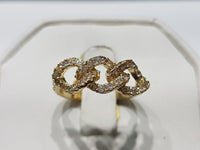 Iced-Out Slim Cubanlink Ring 10K - Lucky Diamond 恆福 珠寶 金 行 New York City 169 Canal Street 10013 Zərgərlik mağazası Playboi Charlie Chinatown @luckydiamondny 2124311180