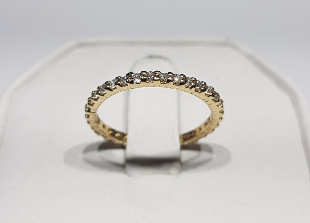 Round-Cut Diamond Slim Eternity Band 14K - Lucky Diamond 恆福珠寶金行 New York City 169 Canal Street 10013 Jewelry store Playboi Charlie Chinatown @luckydiamondny 2124311180