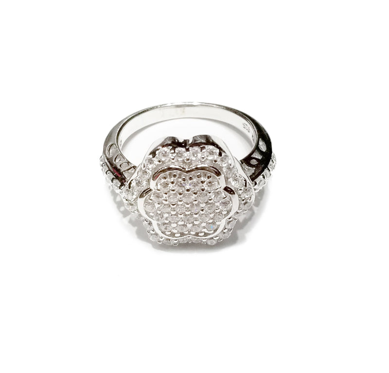 Flower CZ Ring (Sterling Silver)