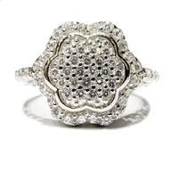 Flower CZ Ring (Sterling Silver)