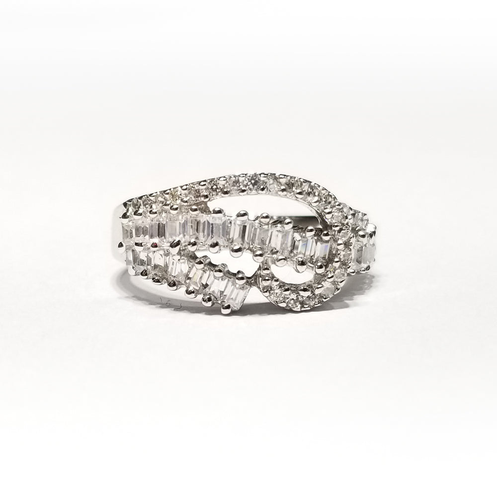 Ocean Wave CZ Ring (Sterling Silver)