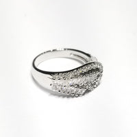 Ocean Wave CZ Ring (Sterling Silver)