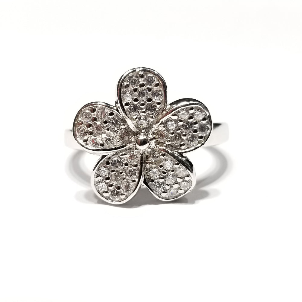 Flower CZ Ring (Sterling Silver)