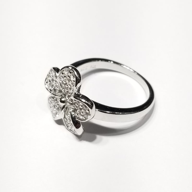 Flower CZ Ring (Sterling Silver)