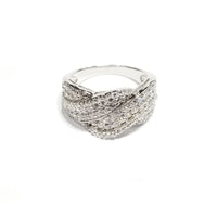 Triple Wave CZ Ring (Sterling Silver)