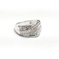 Triple Wave CZ Ring (Sterling Silver)