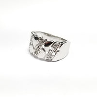 Vertical CZ Bands Ring (Sterling Silver)