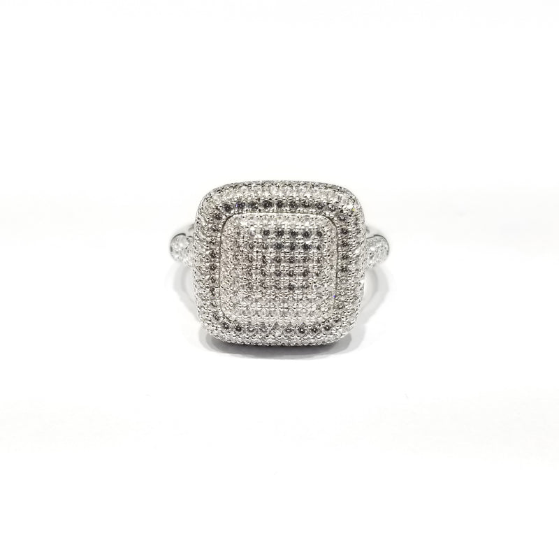 Solid Precious Stones CZ Ring (Sterling Silver)