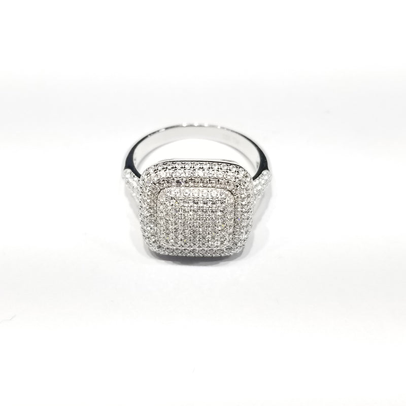 Solid Precious Stones CZ Ring (Sterling Silver)