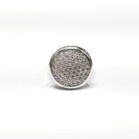 Solid Round CZ Ring (Sterling Silver)