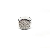 Solid Round CZ Ring (Sterling Silver)