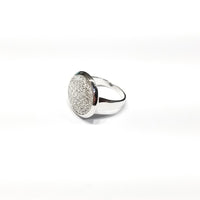 Solid Round CZ Ring (Sterling Silver)