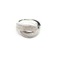 Dual Bands CZ Ring (Sterling Silver)