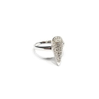 Fancy Iced Out Carrot CZ Ring (Sterling Silver)