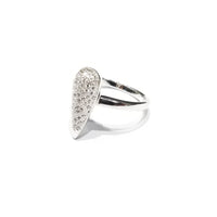 Fancy Iced Out Carrot CZ Ring (Sterling Silver)