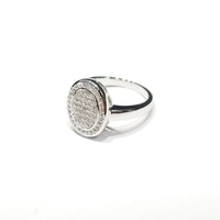 Oval Glamorous CZ Ring (Sterling Silver)