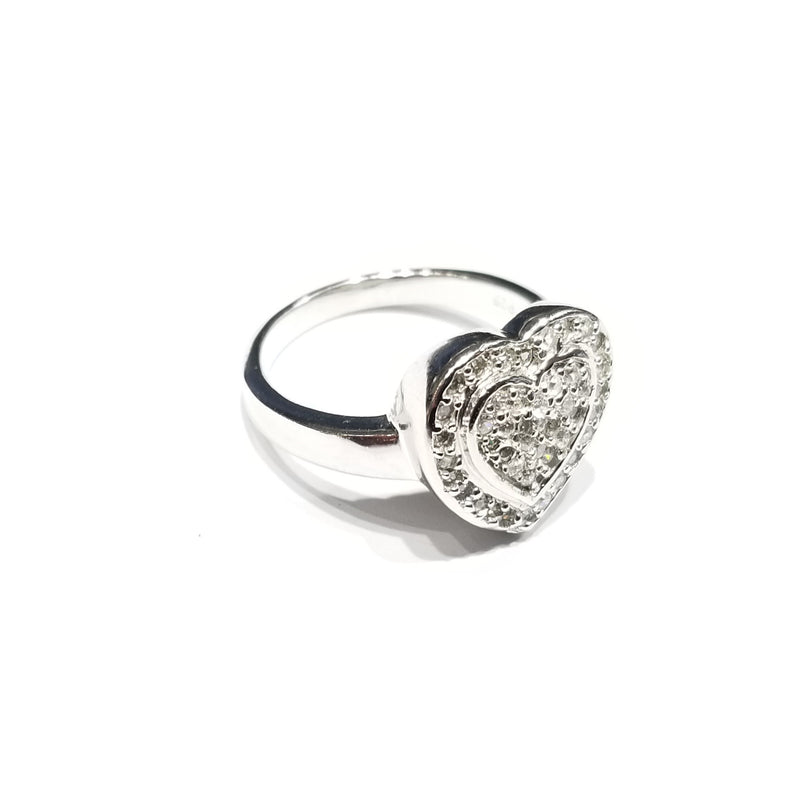 Beautiful Heart CZ Ring (Sterling Silver)