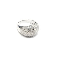 Medium Solid Stones Cocktail CZ Ring (Sterling Silver)