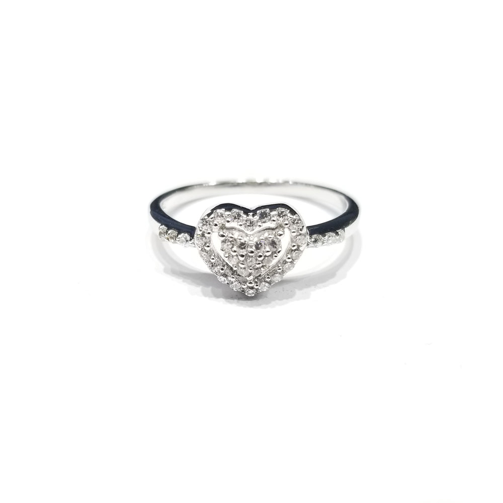 Heart Shaped CZ Ring (Sterling Silver)